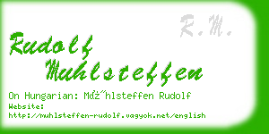 rudolf muhlsteffen business card